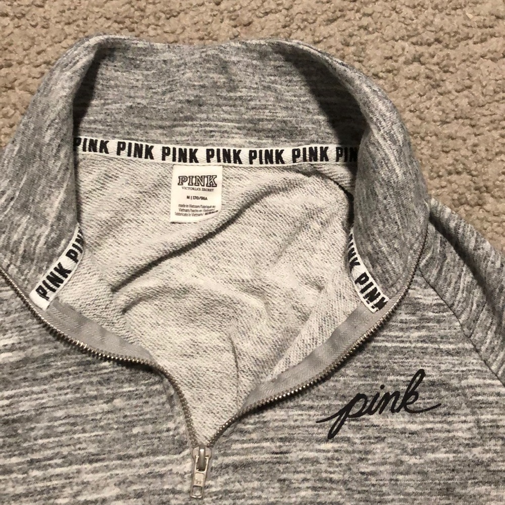 pink zip sweatshirt